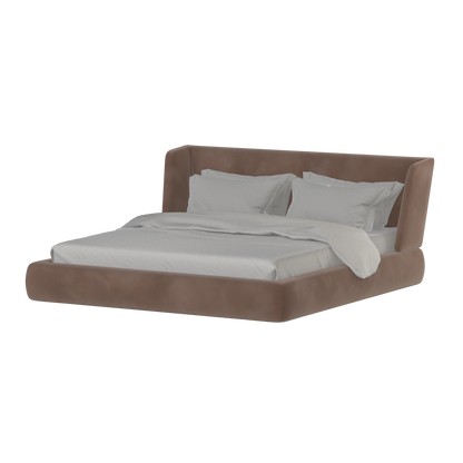 Valentina bed in Boucle Velvet Fabric