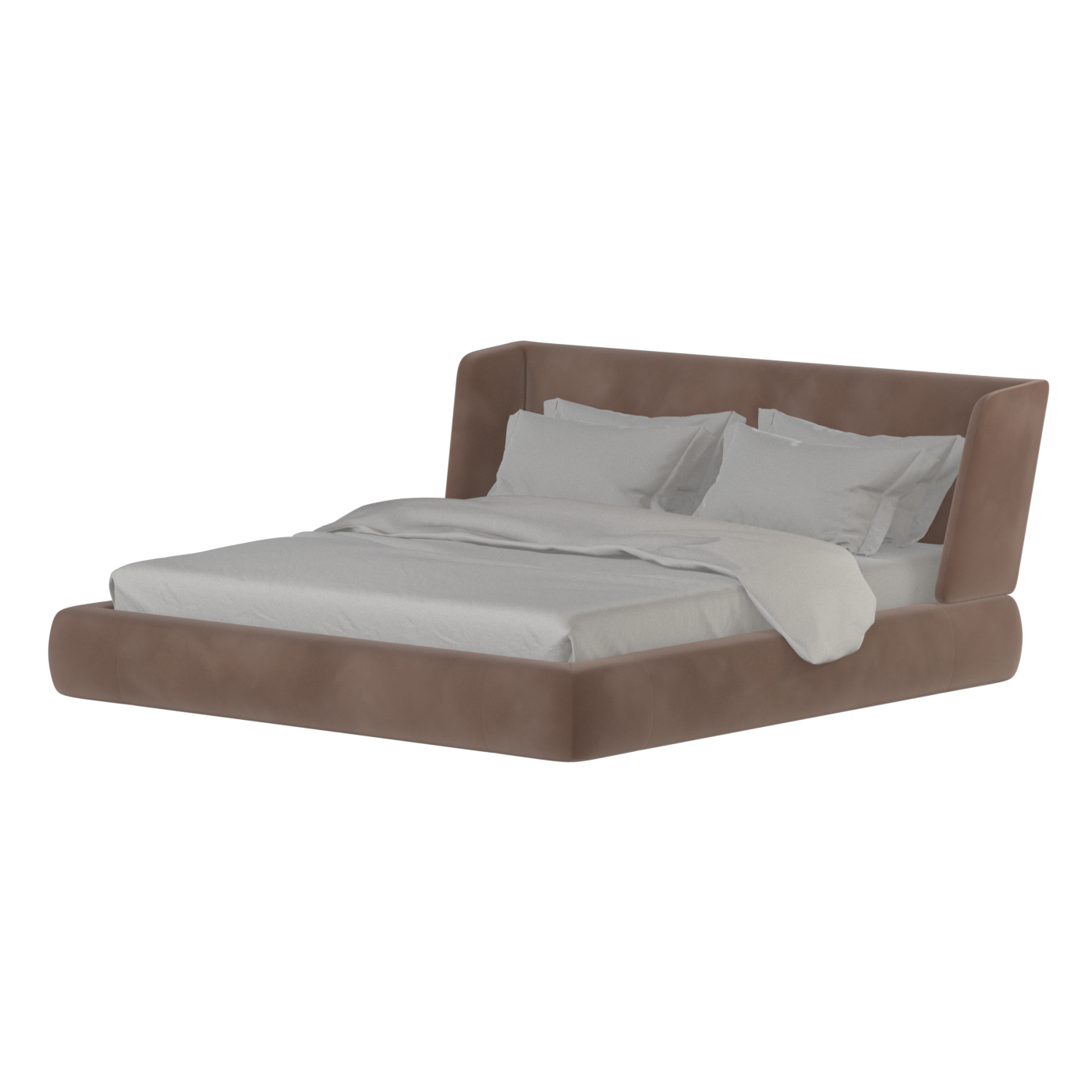 Valentina bed in Boucle Velvet Fabric
