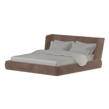 Valentina bed in Boucle Velvet Fabric