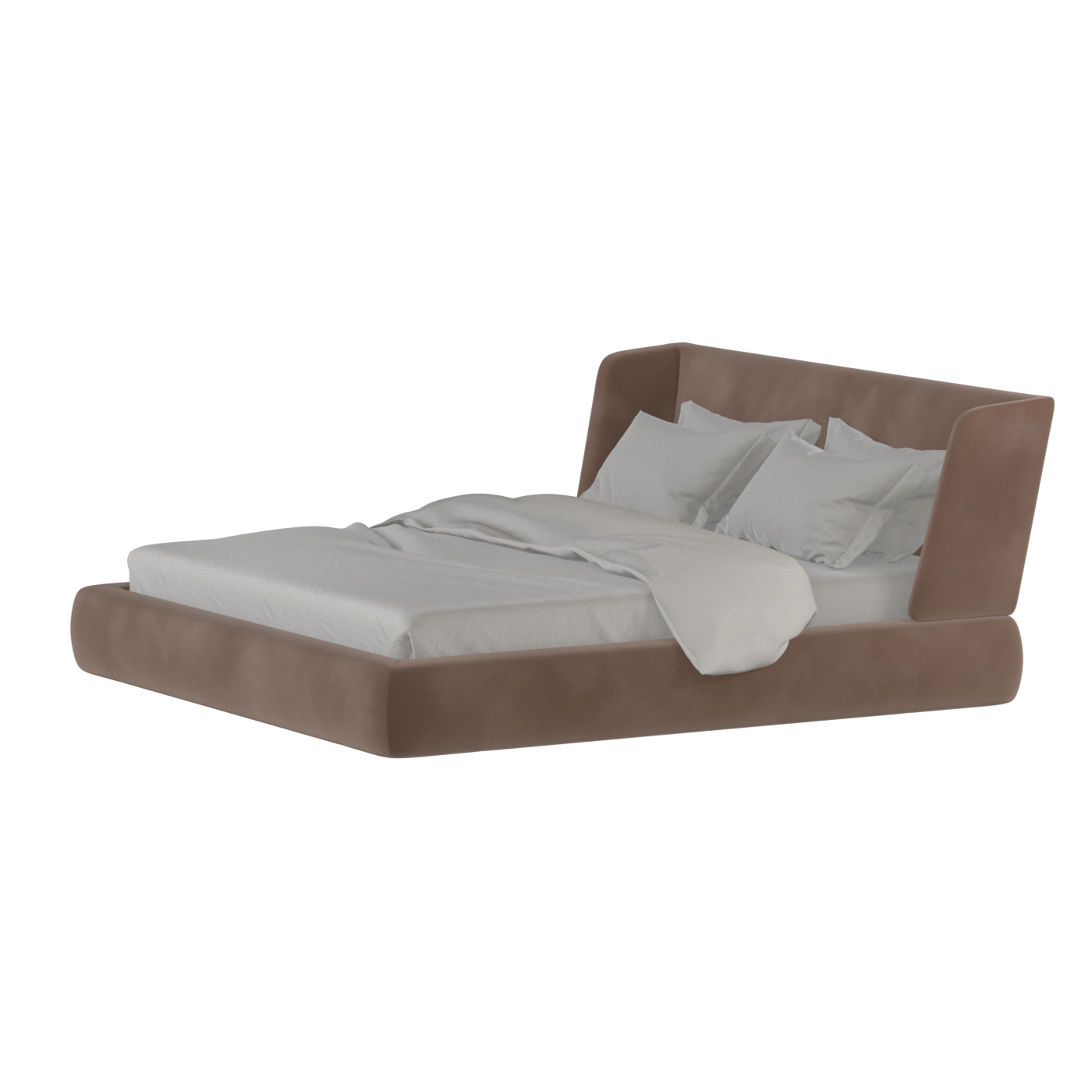 Valentina bed in Boucle Velvet Fabric