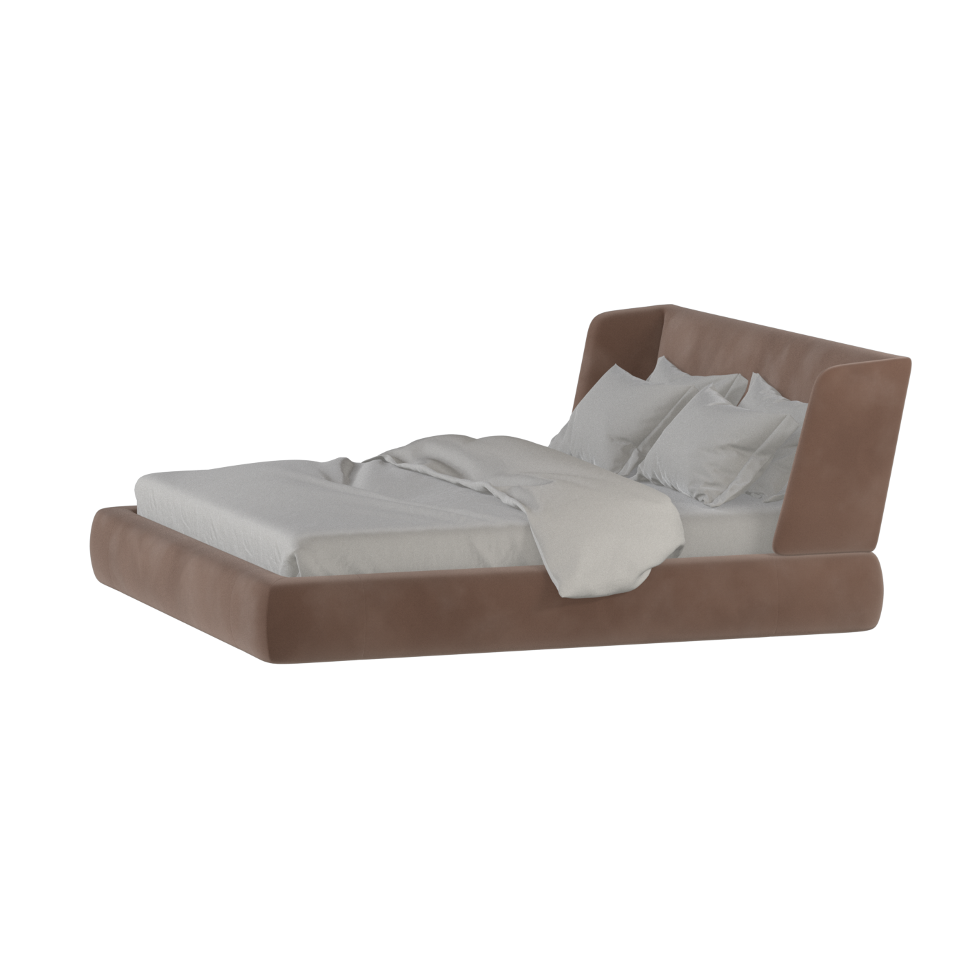 Valentina bed in Boucle Velvet Fabric