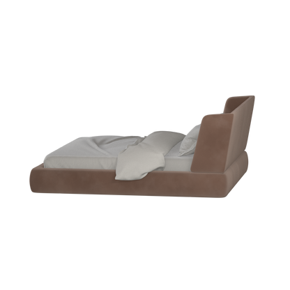 Valentina bed in Boucle Velvet Fabric
