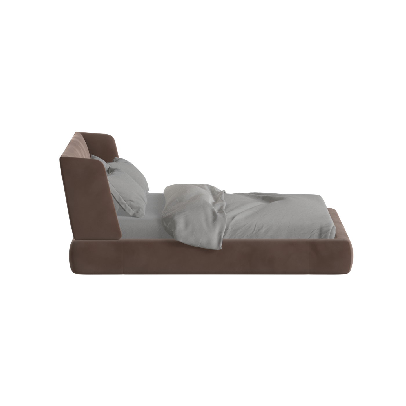 Valentina bed in Boucle Velvet Fabric