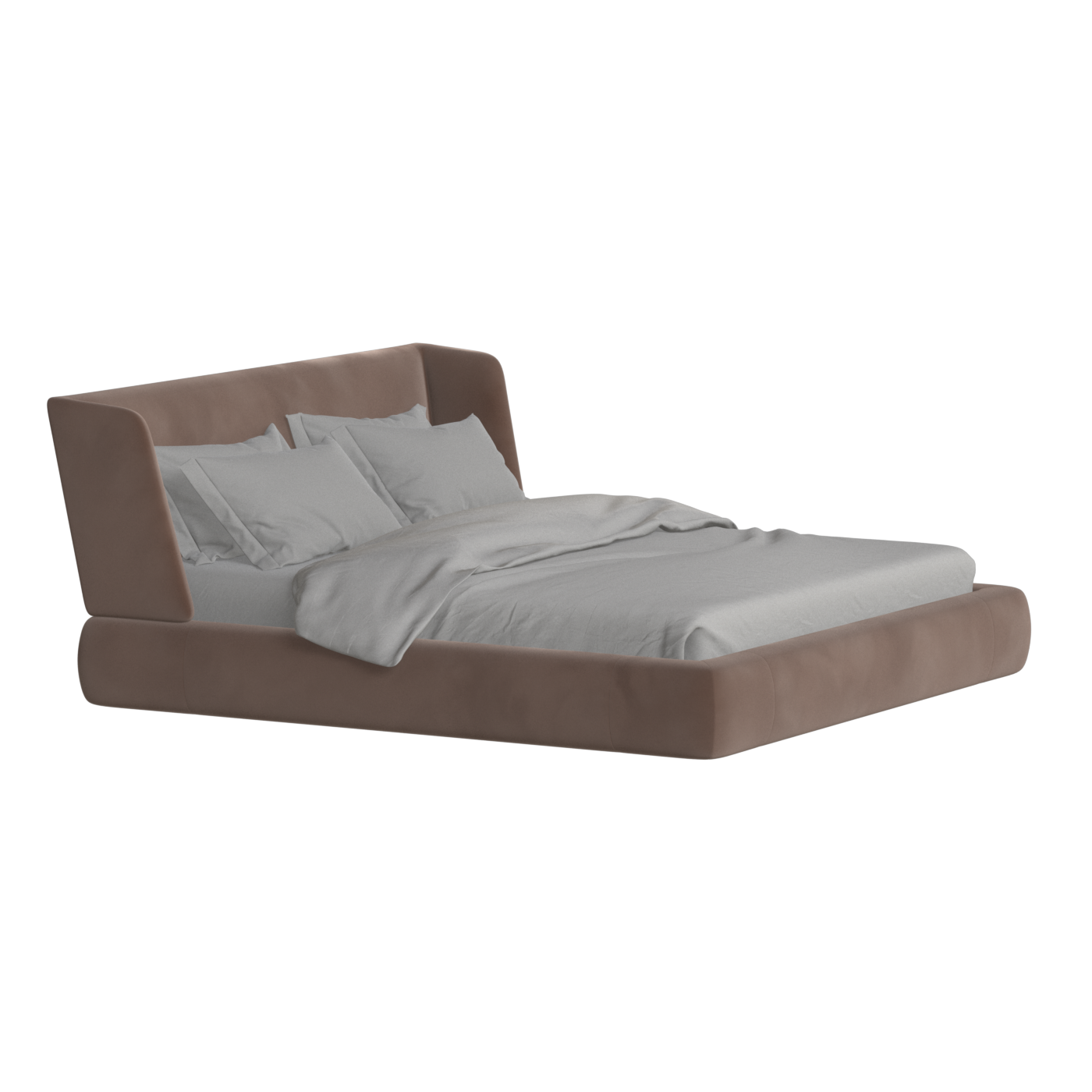 Valentina bed in Boucle Velvet Fabric