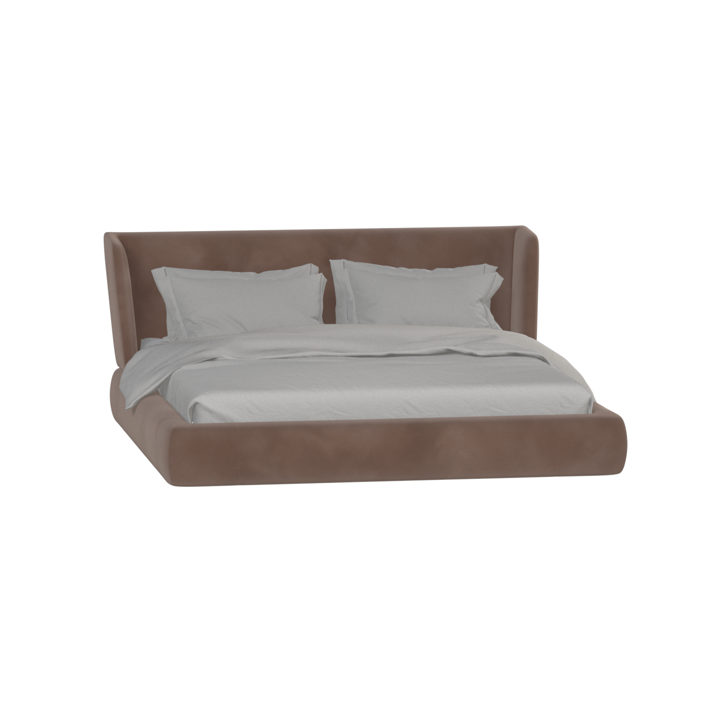 Valentina bed in Boucle Velvet Fabric