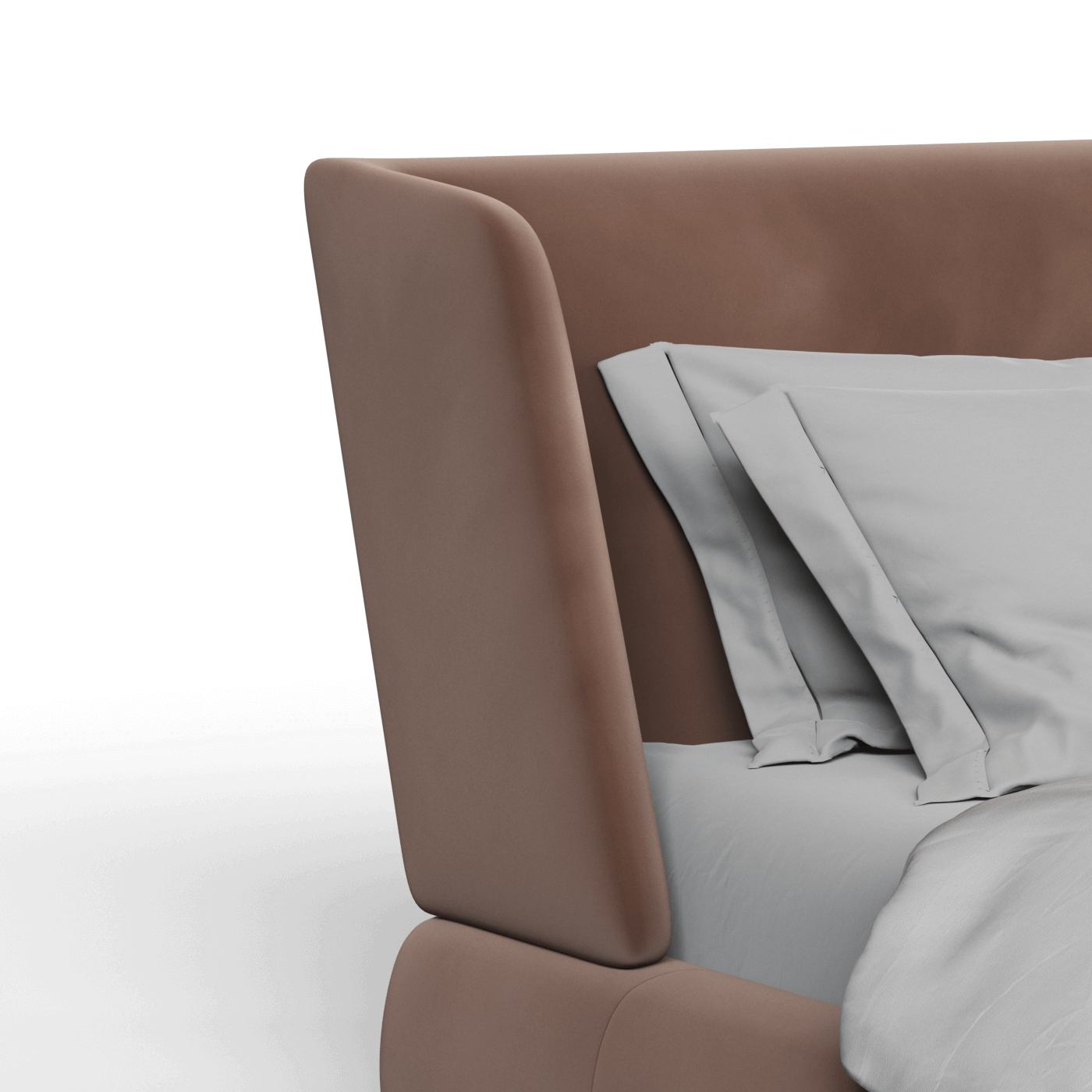 Valentina bed in Boucle Velvet Fabric