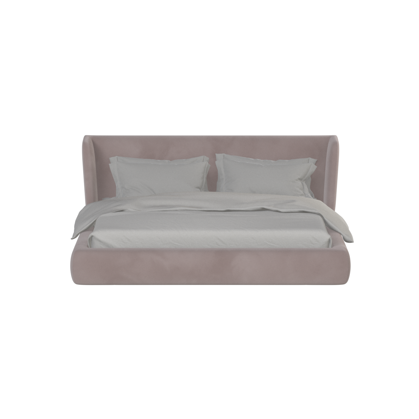 Valentina bed in Boucle Velvet Fabric