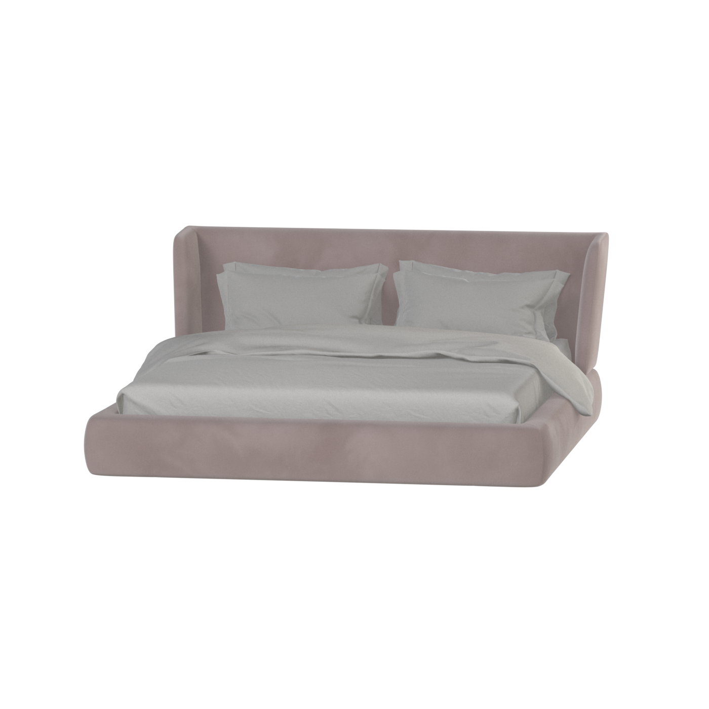 Valentina bed in Boucle Velvet Fabric