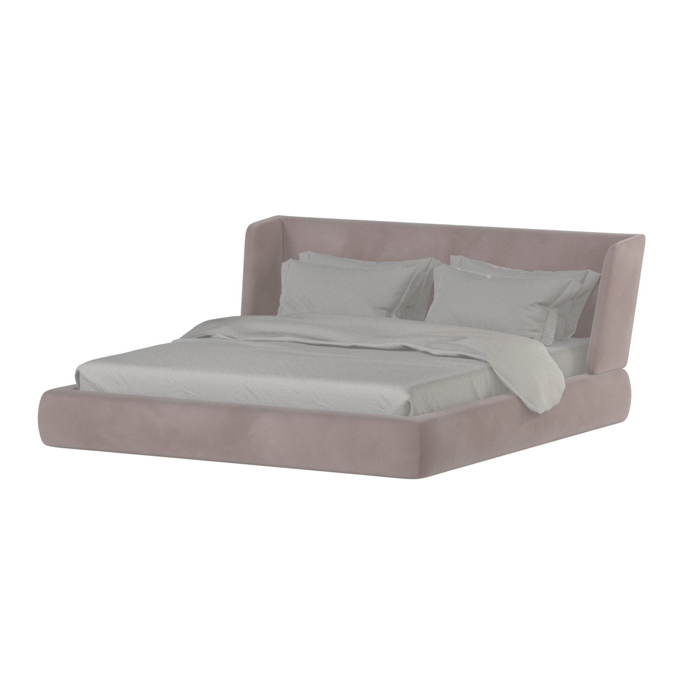 Valentina bed in Boucle Velvet Fabric