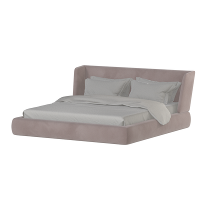 Valentina bed in Boucle Velvet Fabric