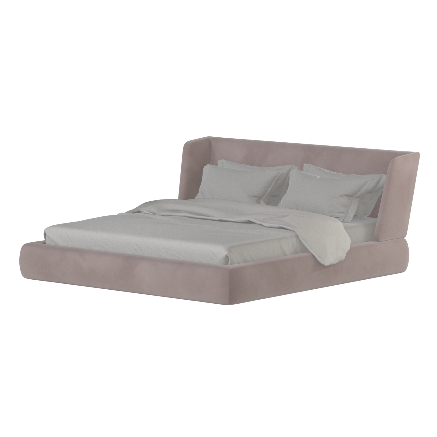 Valentina bed in Boucle Velvet Fabric