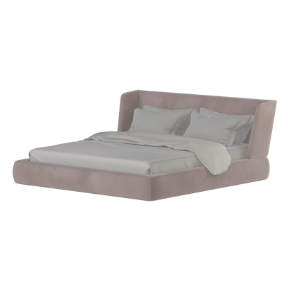 Valentina bed in Boucle Velvet Fabric