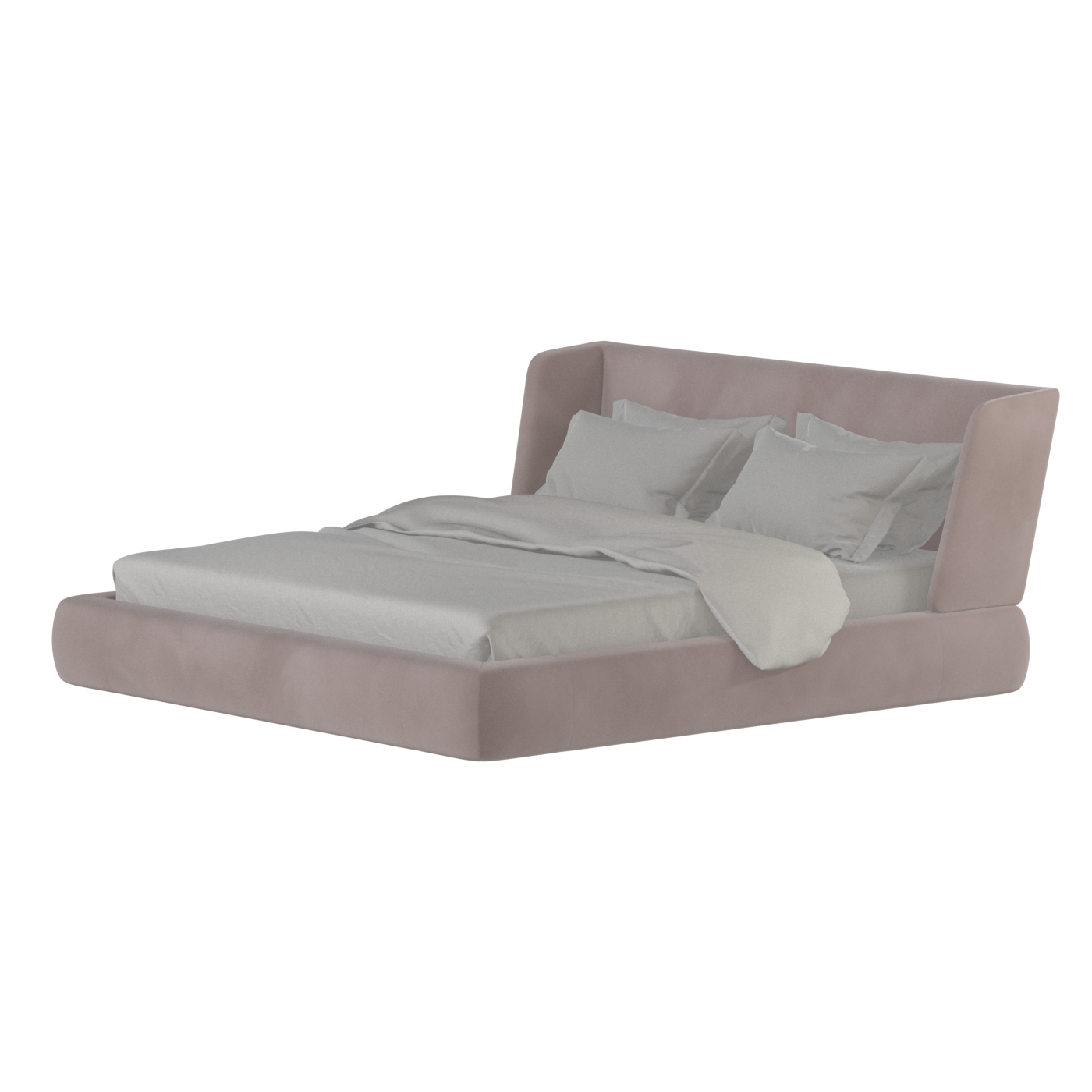 Valentina bed in Boucle Velvet Fabric