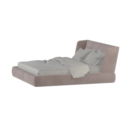 Valentina bed in Boucle Velvet Fabric