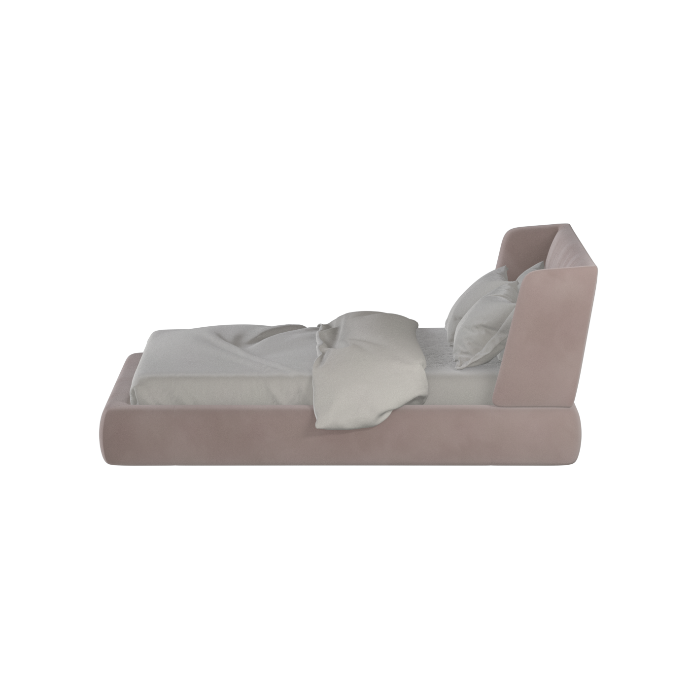 Valentina bed in Boucle Velvet Fabric