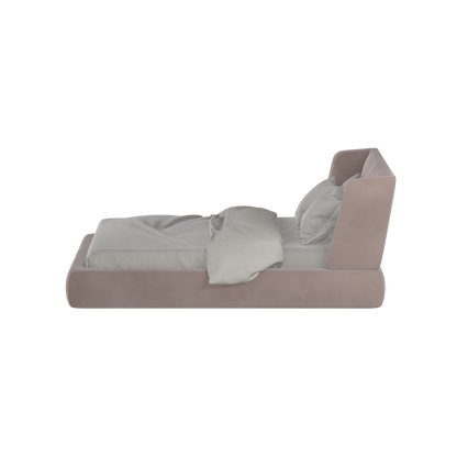 Valentina bed in Boucle Velvet Fabric