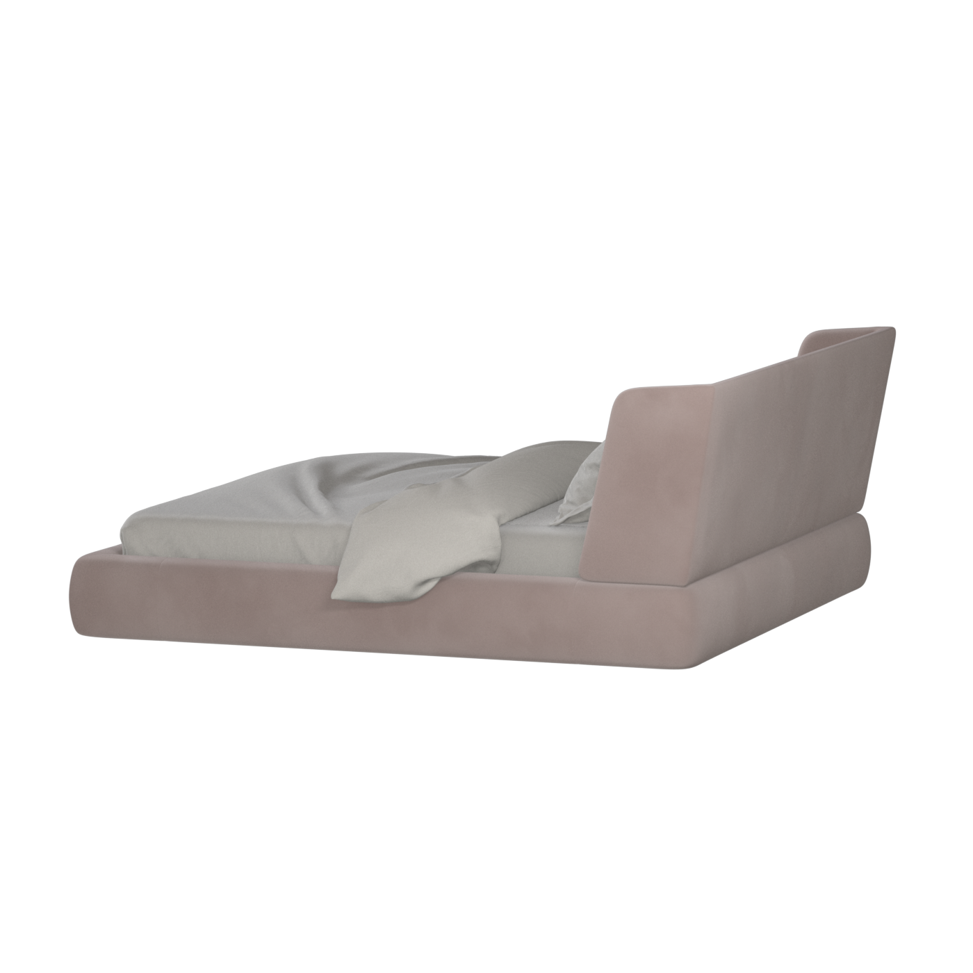 Valentina bed in Boucle Velvet Fabric