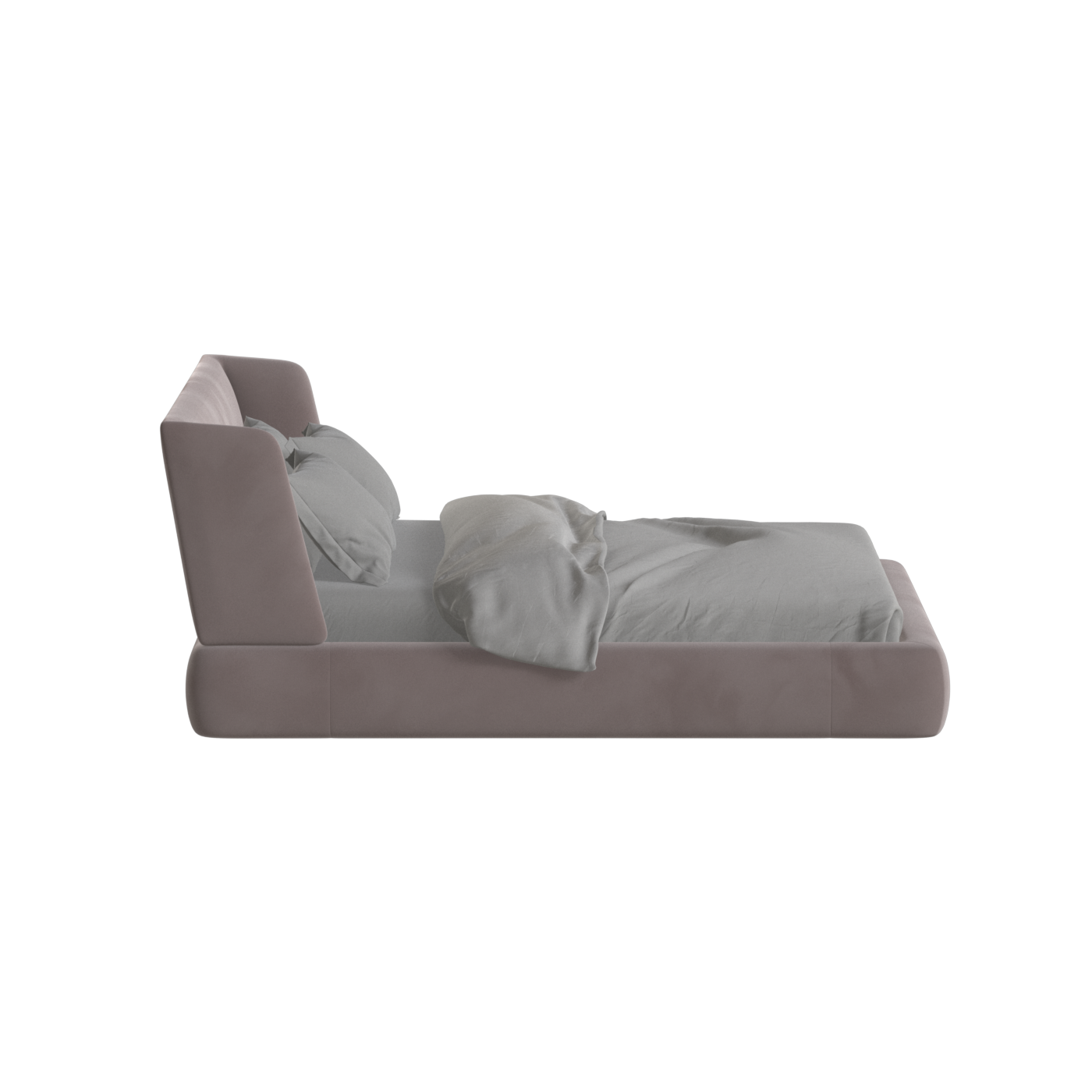 Valentina bed in Boucle Velvet Fabric