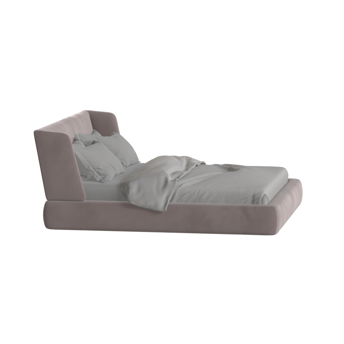 Valentina bed in Boucle Velvet Fabric