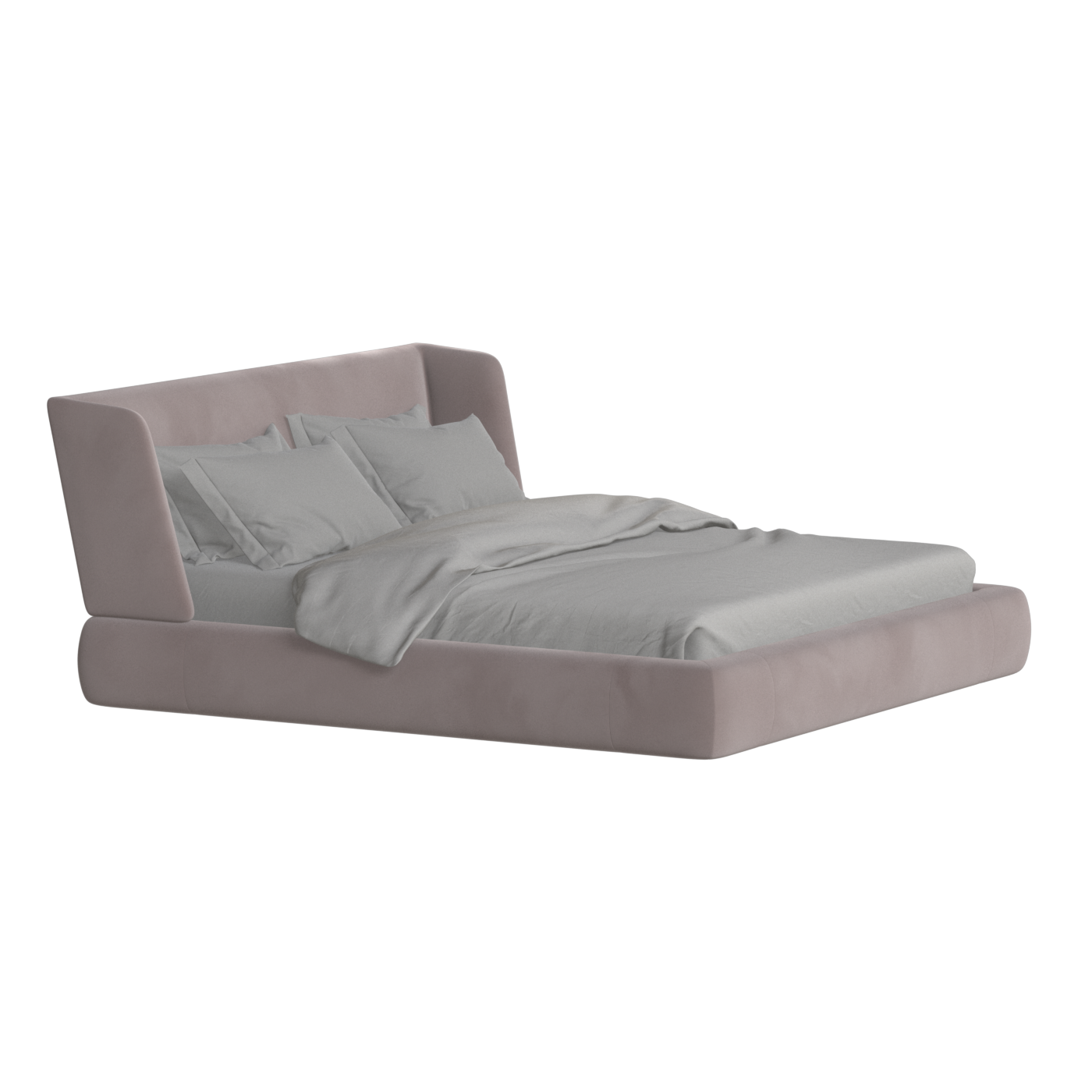 Valentina bed in Boucle Velvet Fabric
