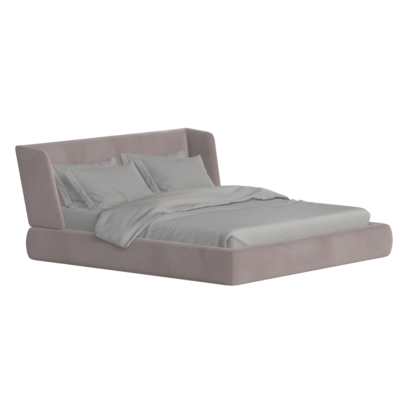 Valentina bed in Boucle Velvet Fabric