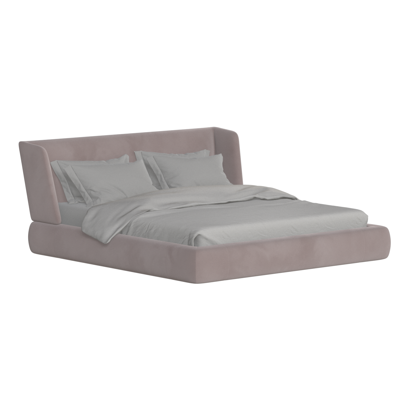 Valentina bed in Boucle Velvet Fabric