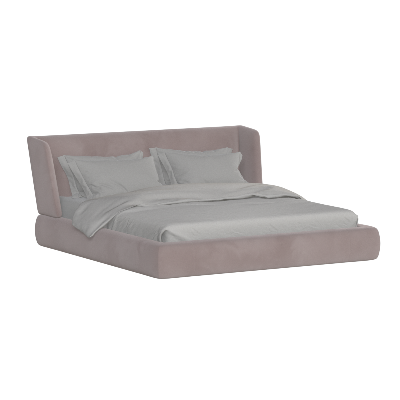 Valentina bed in Boucle Velvet Fabric