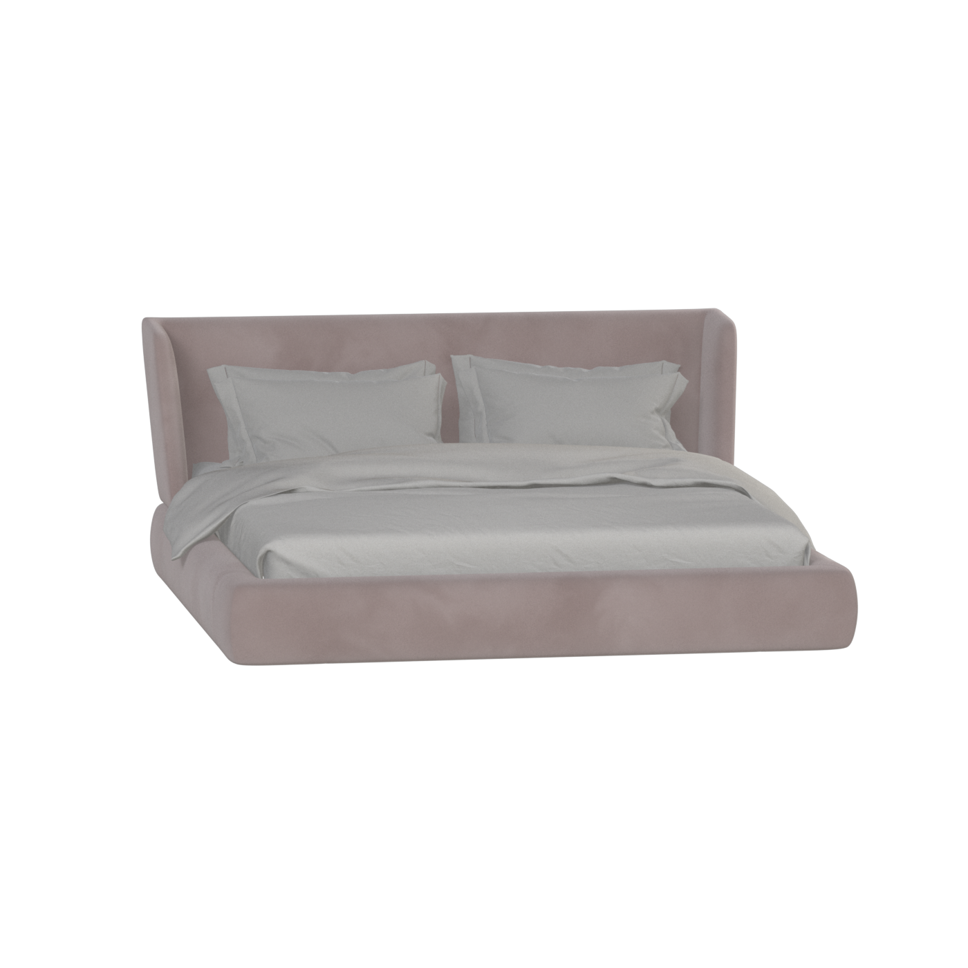 Valentina bed in Boucle Velvet Fabric