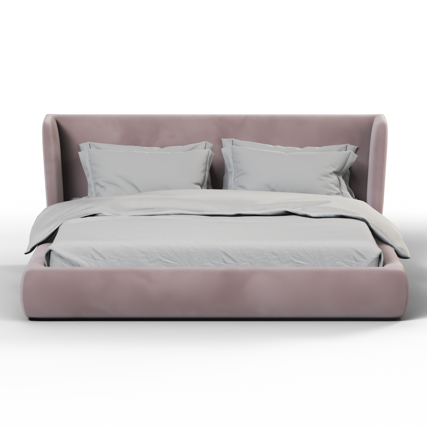 Valentina bed in Boucle Velvet Fabric