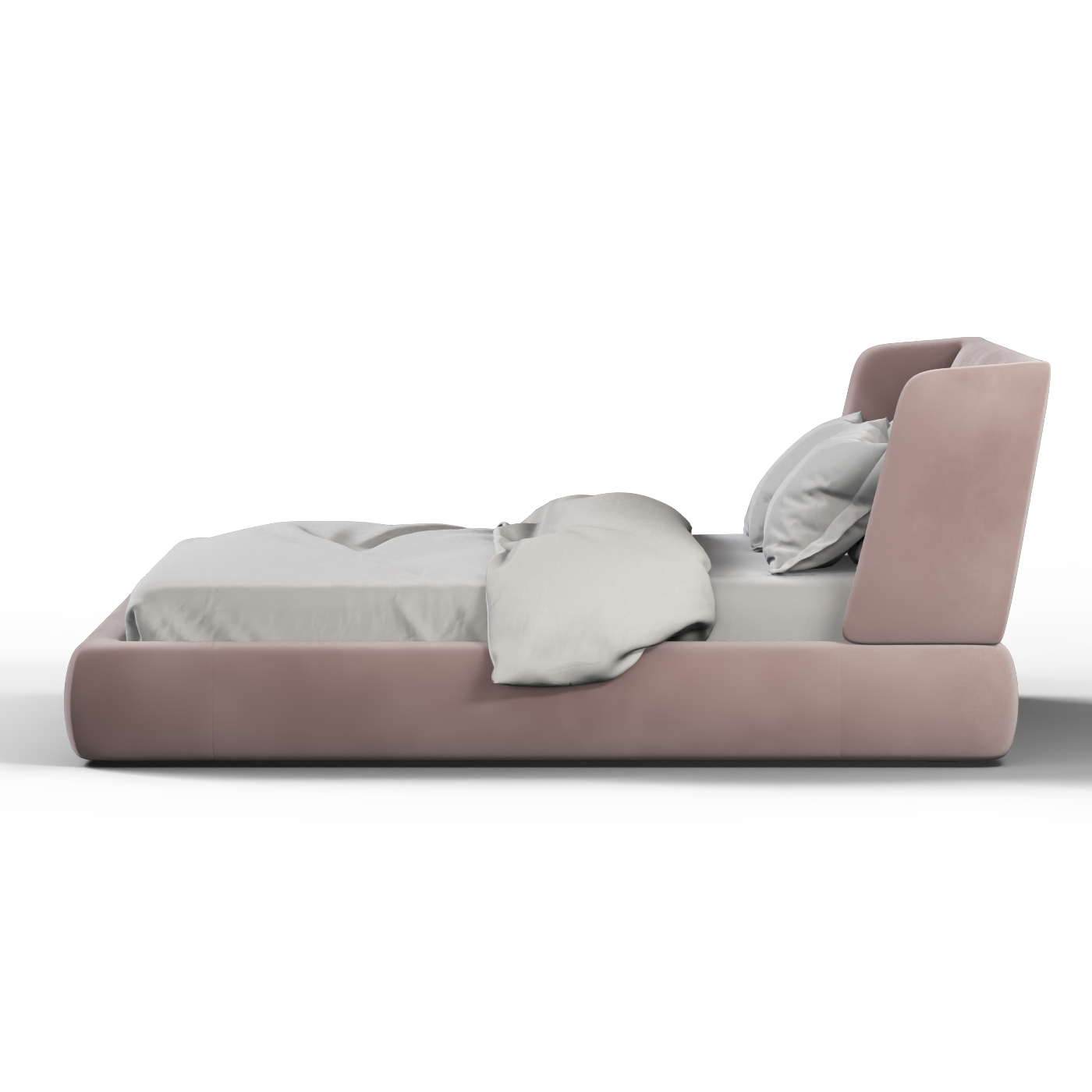 Valentina bed in Boucle Velvet Fabric