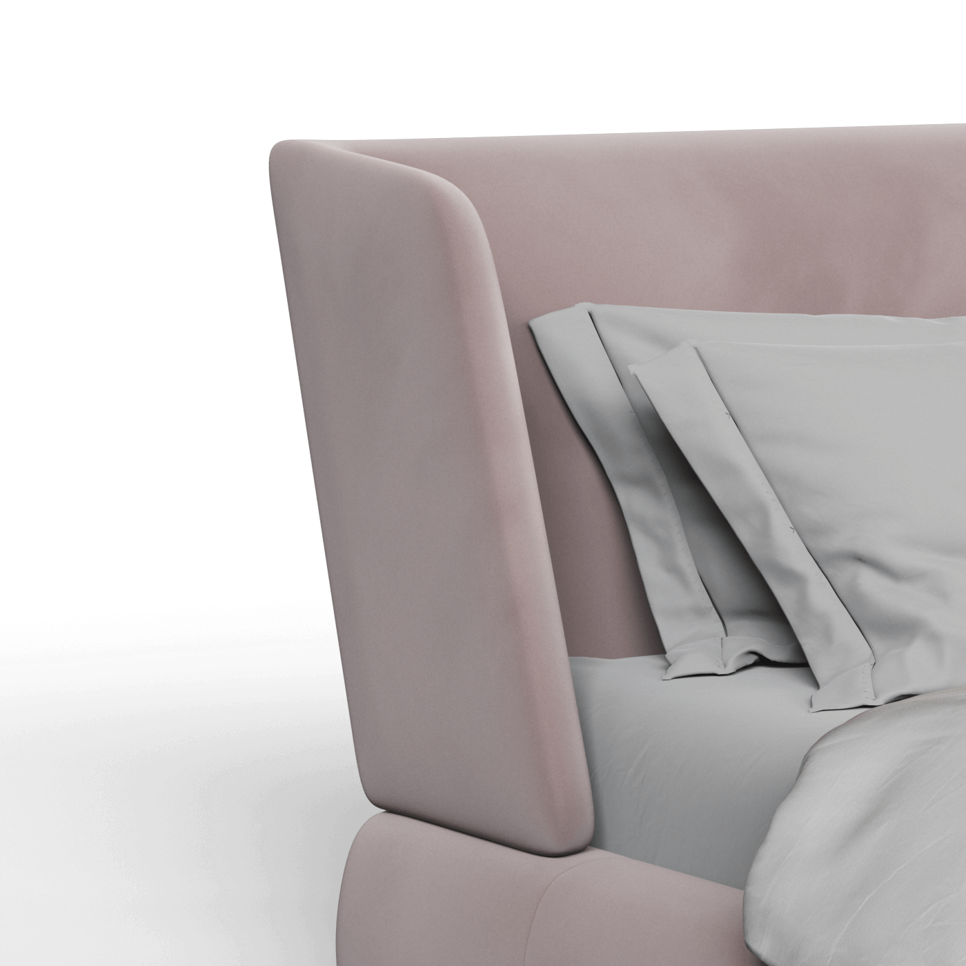 Valentina bed in Boucle Velvet Fabric