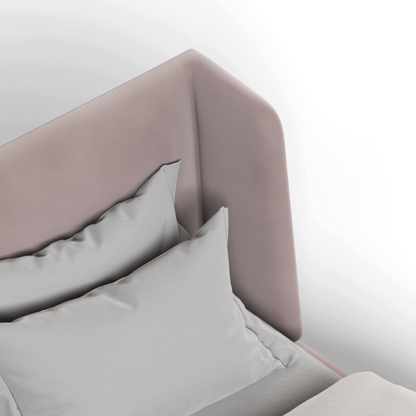 Valentina bed in Boucle Velvet Fabric