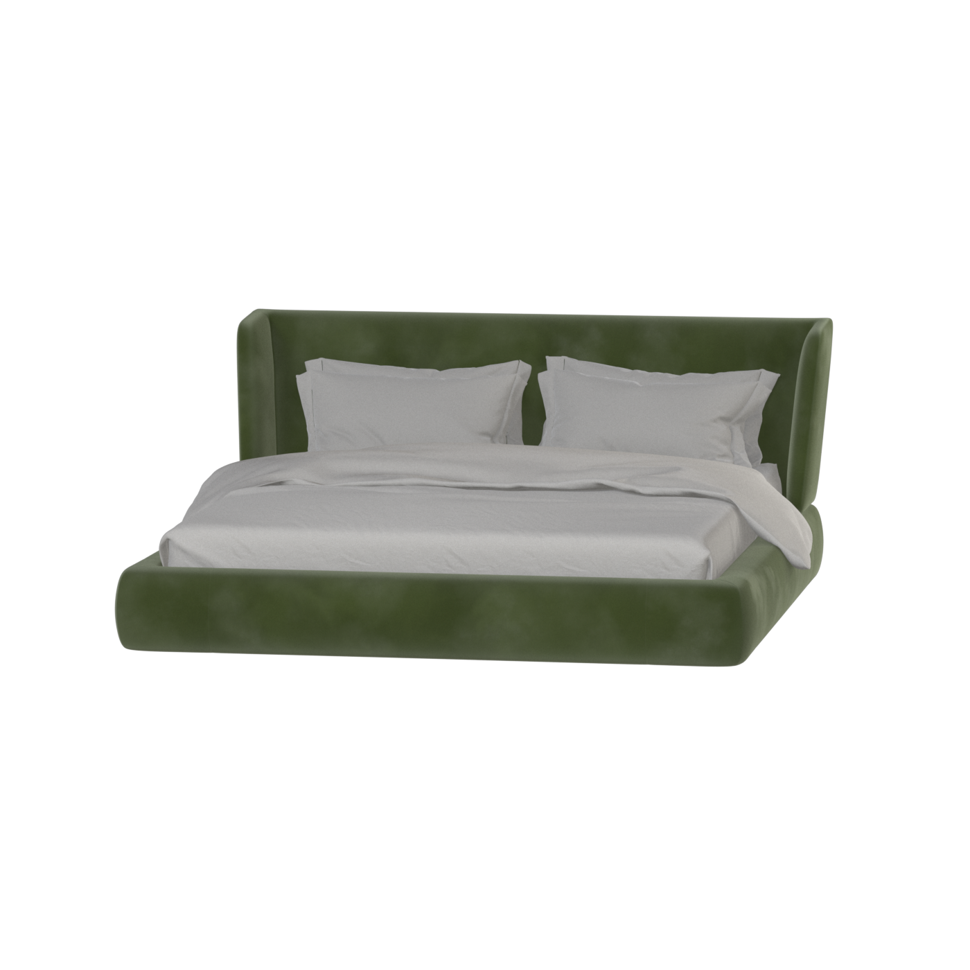 Valentina bed in Boucle Velvet Fabric