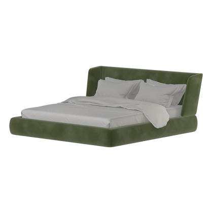 Valentina bed in Boucle Velvet Fabric