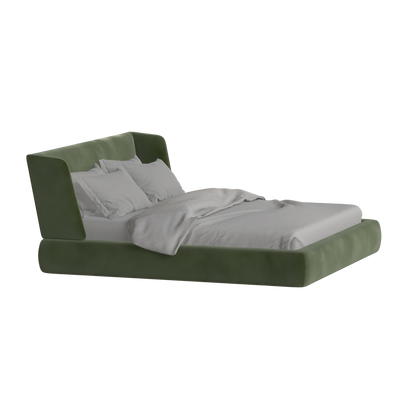Valentina bed in Boucle Velvet Fabric