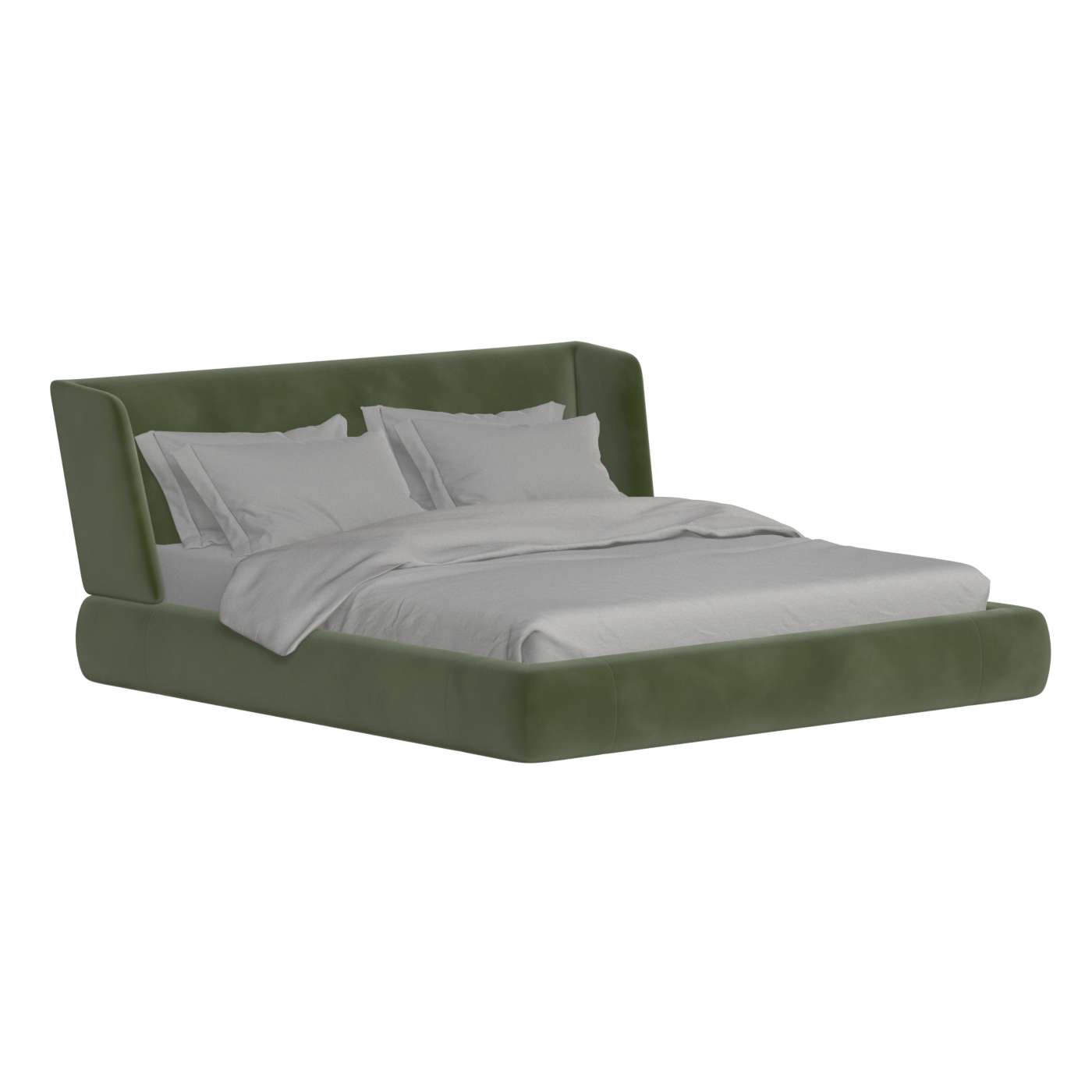Valentina bed in Boucle Velvet Fabric