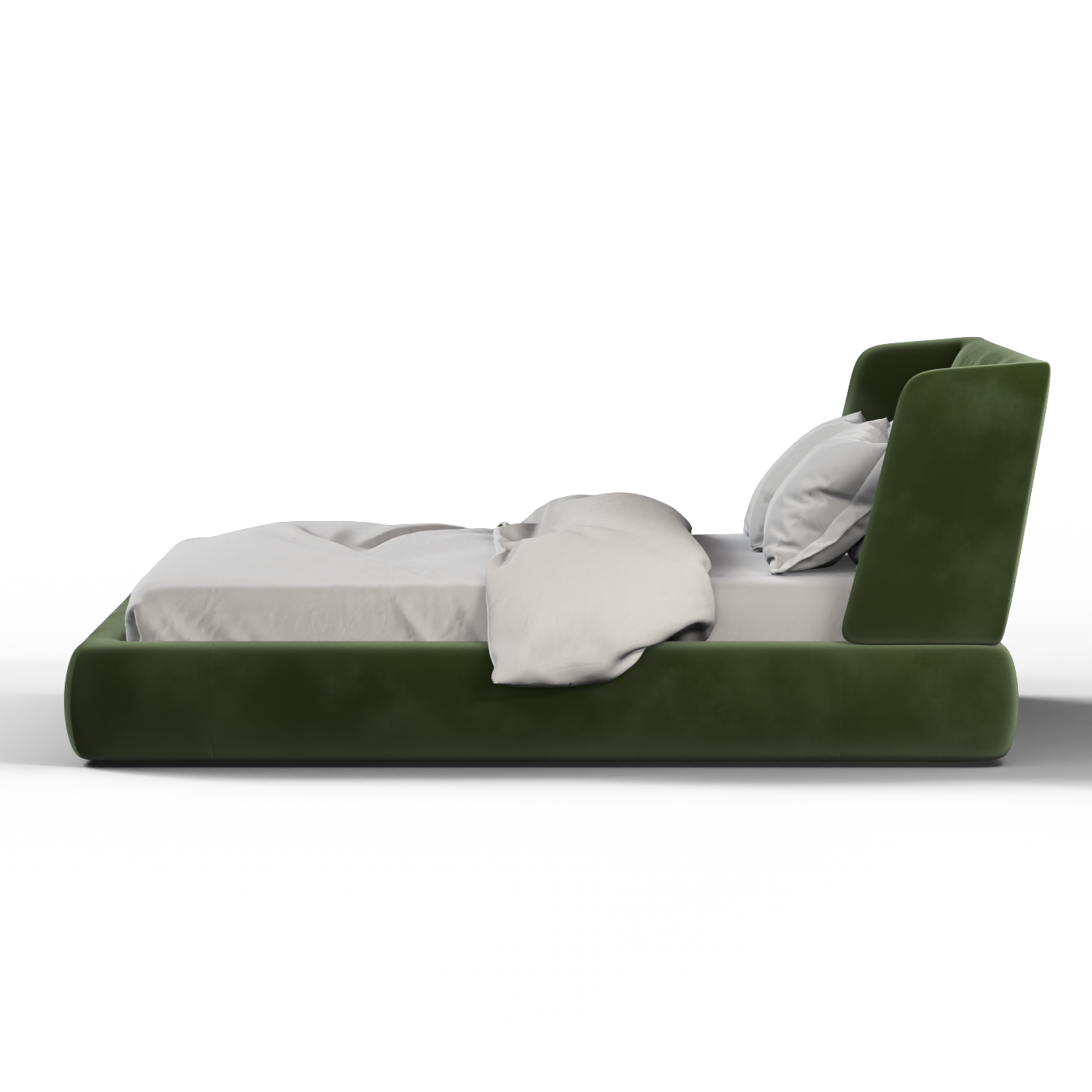 Valentina bed in Boucle Velvet Fabric