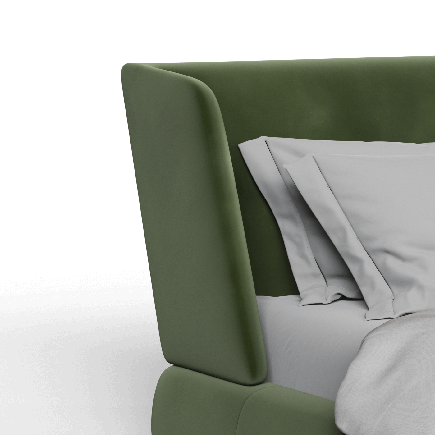 Valentina bed in Boucle Velvet Fabric