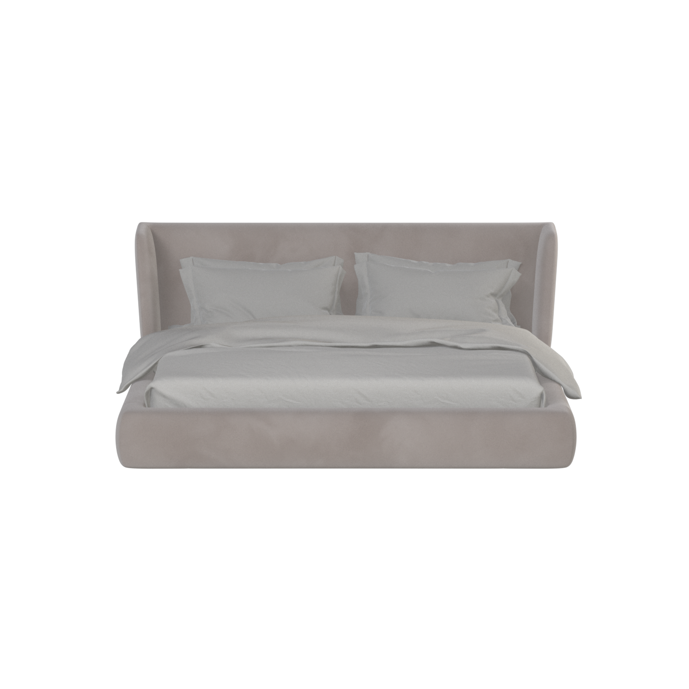 Valentina bed in Boucle Velvet Fabric