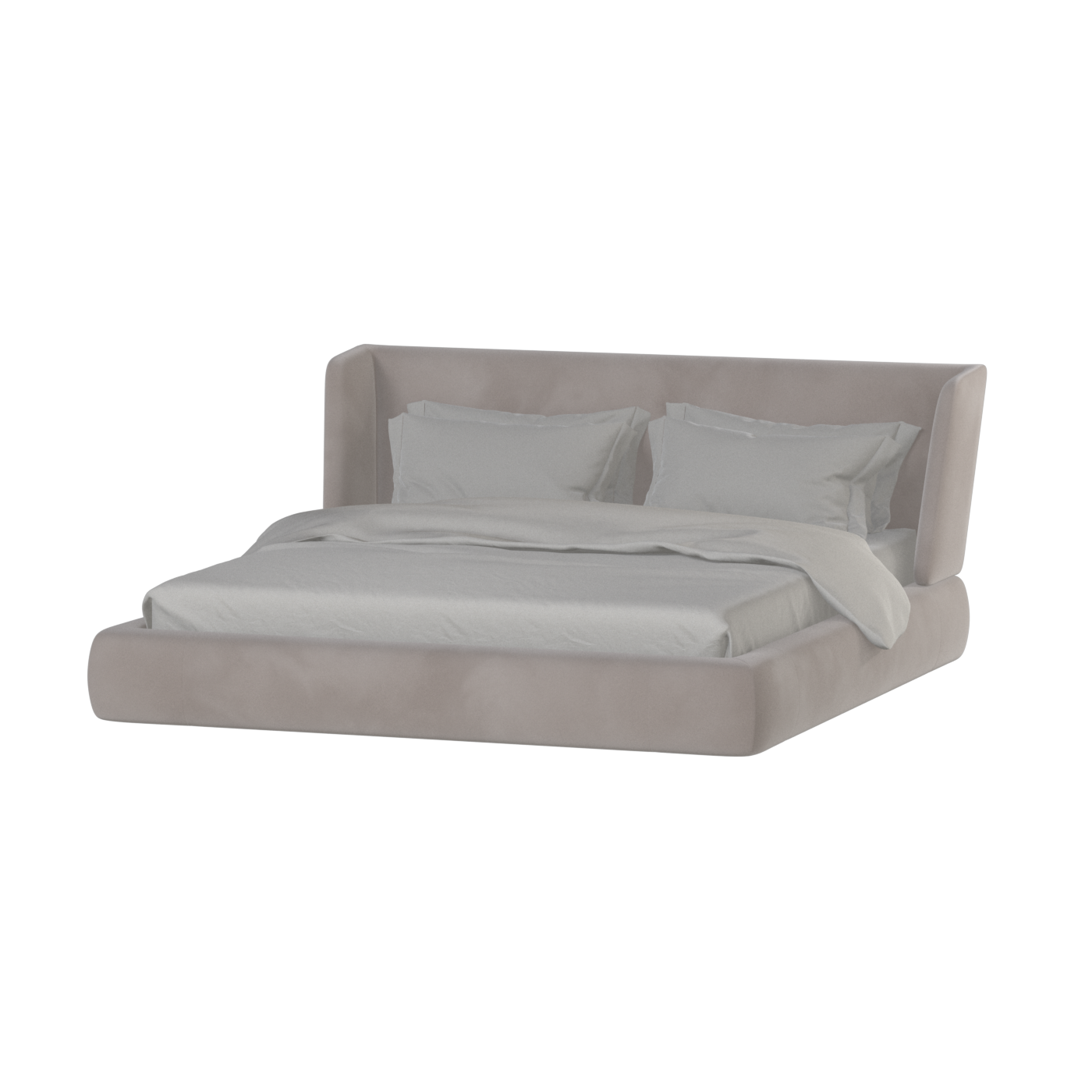 Valentina bed in Boucle Velvet Fabric