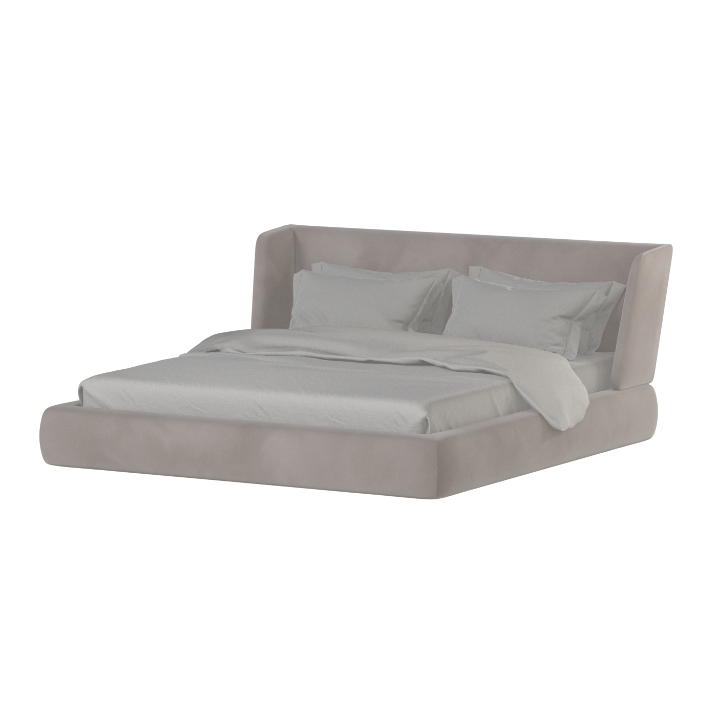 Valentina bed in Boucle Velvet Fabric