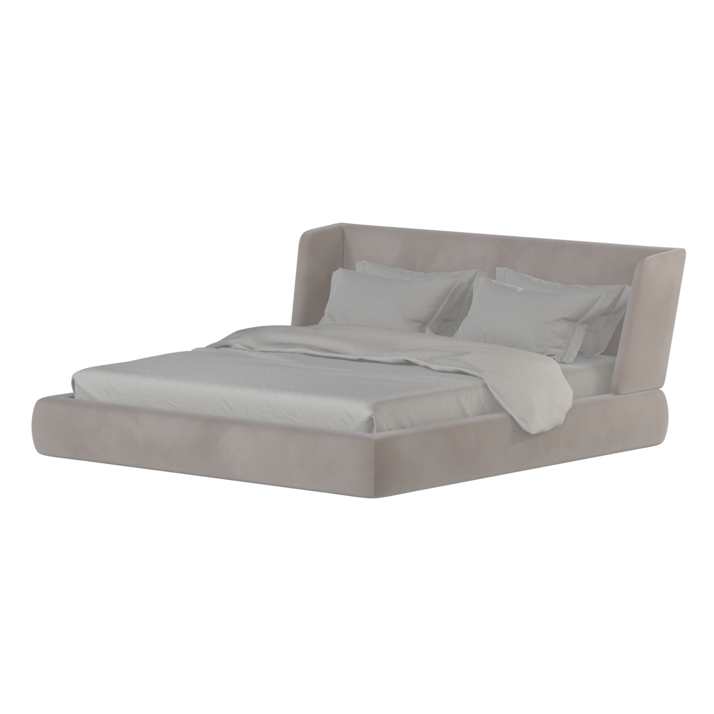 Valentina bed in Boucle Velvet Fabric