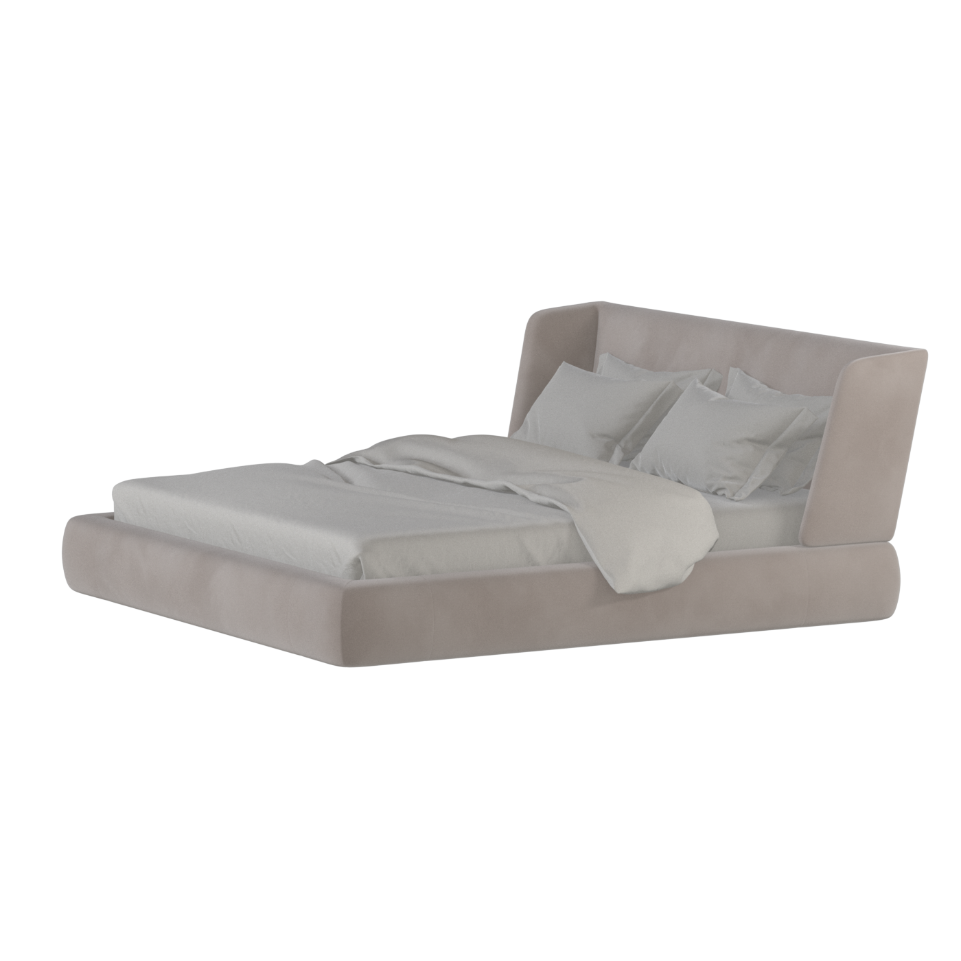 Valentina bed in Boucle Velvet Fabric