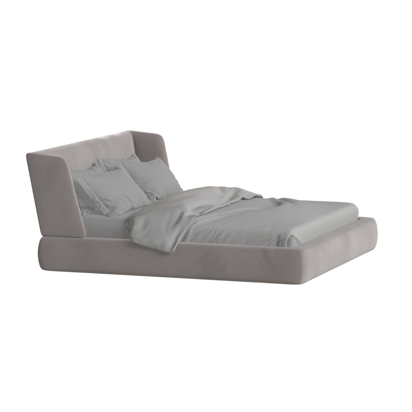 Valentina bed in Boucle Velvet Fabric