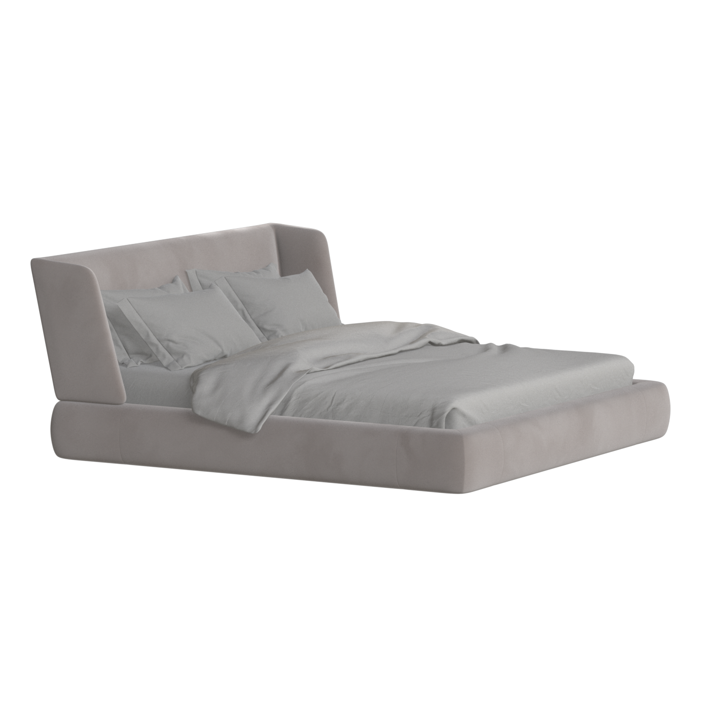 Valentina bed in Boucle Velvet Fabric