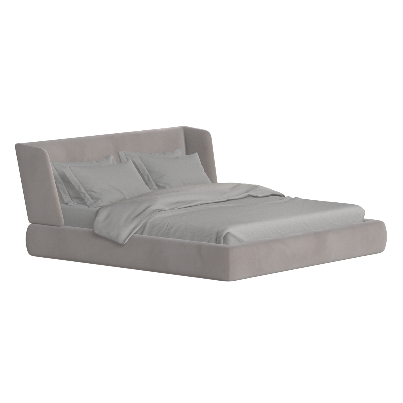 Valentina bed in Boucle Velvet Fabric