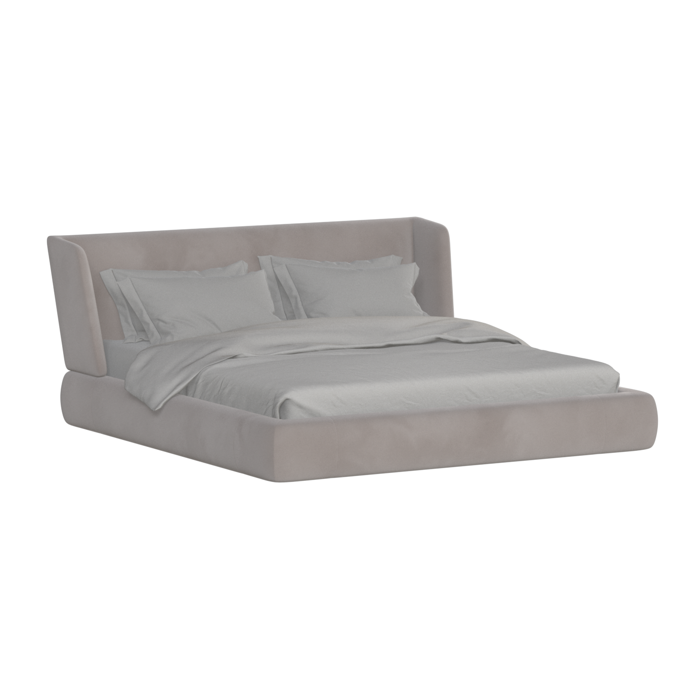 Valentina bed in Boucle Velvet Fabric