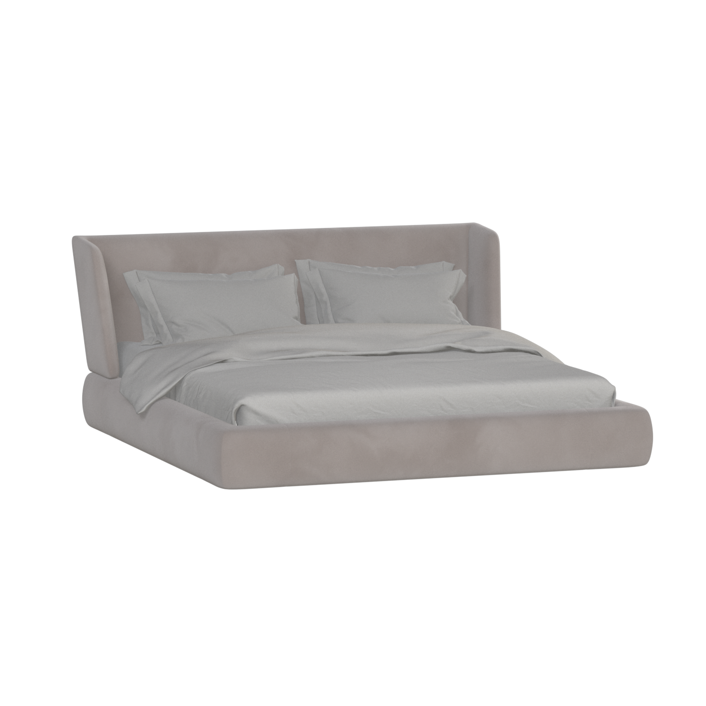 Valentina bed in Boucle Velvet Fabric