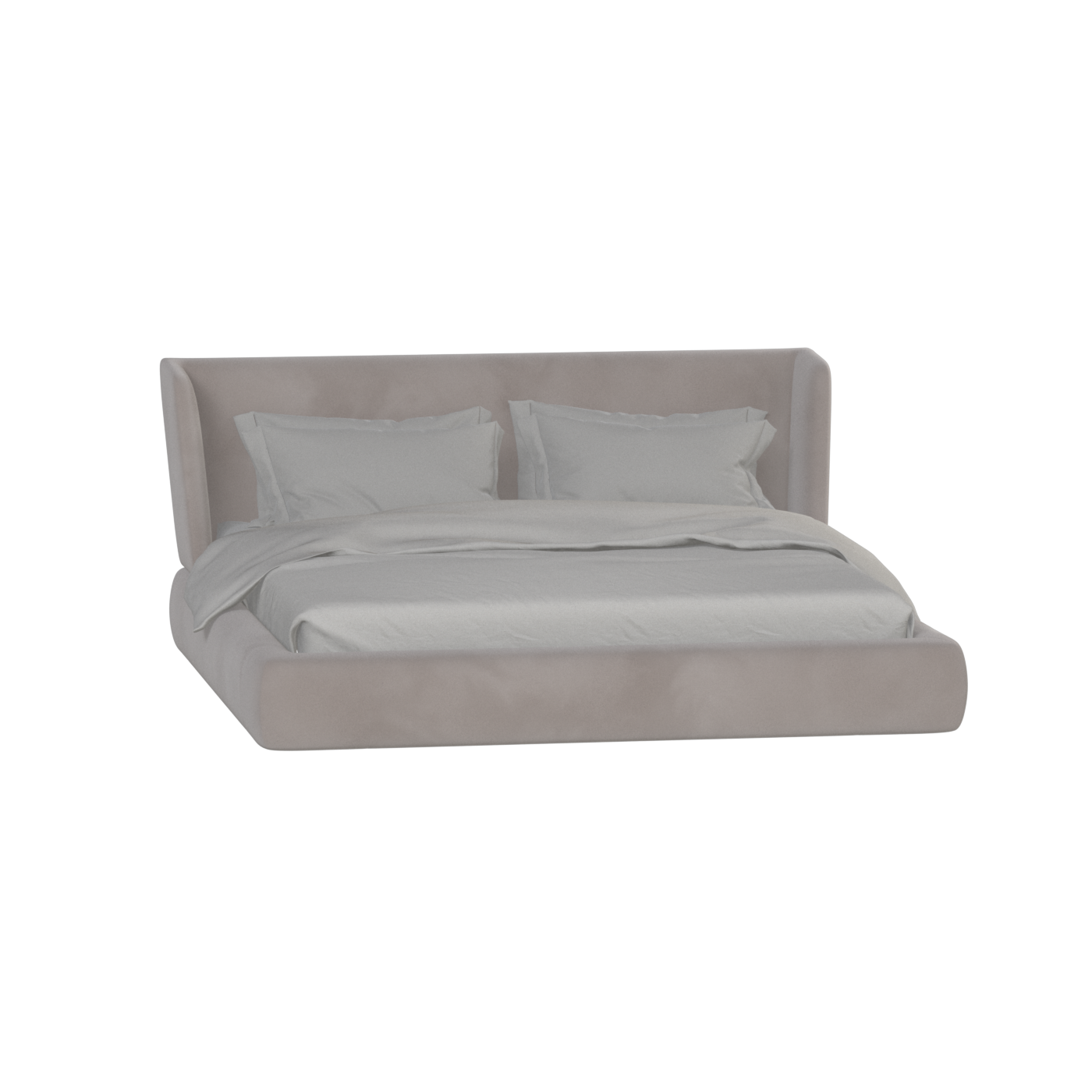 Valentina bed in Boucle Velvet Fabric