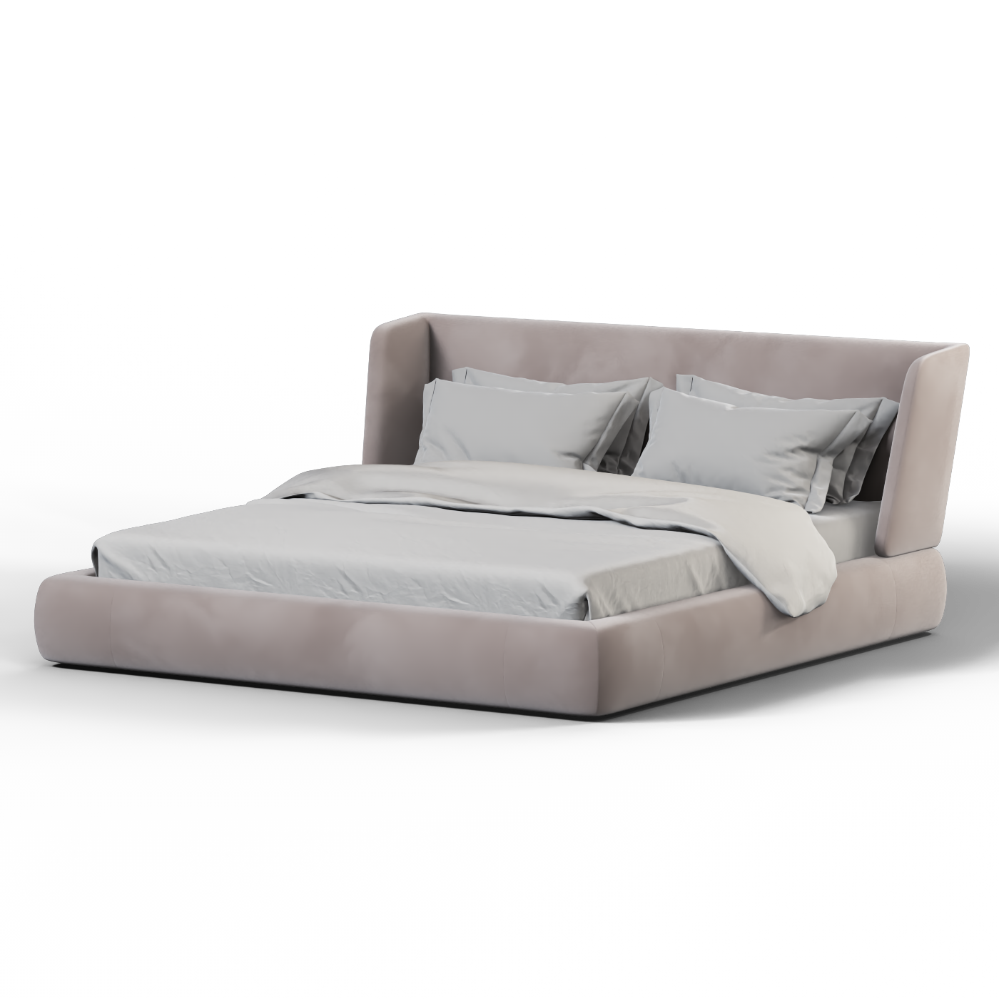 Valentina bed in Boucle Velvet Fabric